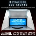 thumbnail image 2 of Portable Hobby Airbrush Paint Spray Booth Kit Exhaust Filter LED Light Set Model, 2 of 7