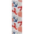 thumbnail image 2 of Addison Rugs Dream Shag Premium Machine Washable Transitional Lobster/anchor Ivory Runner Rug, 2'3" x 7'6", 2 of 8