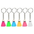 thumbnail image 1 of 6 Pcs Mini Simulation Badminton Porte-Clés Pendentif Mode Décoration Suspendue, 1 of 8