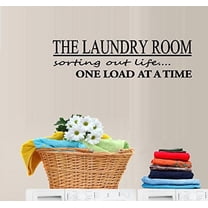 Decal ~ THE LAUNDRY ROOM, SORTING OUT LIFE ~ #4 WALL DECAL, HOME DECOR 8" X 30"