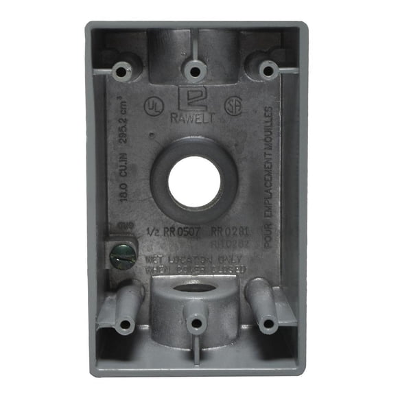Caja Rectangular Rawelt 1/2" Para Conduit