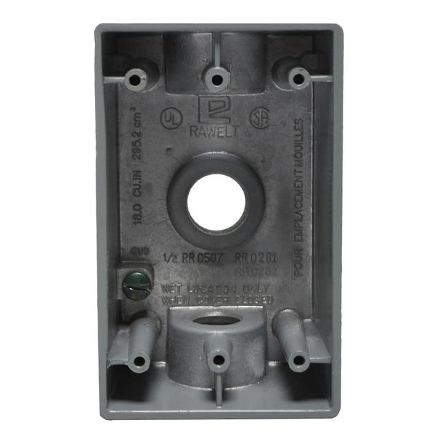 Caja Rectangular Rawelt 1/2" Para Conduit
