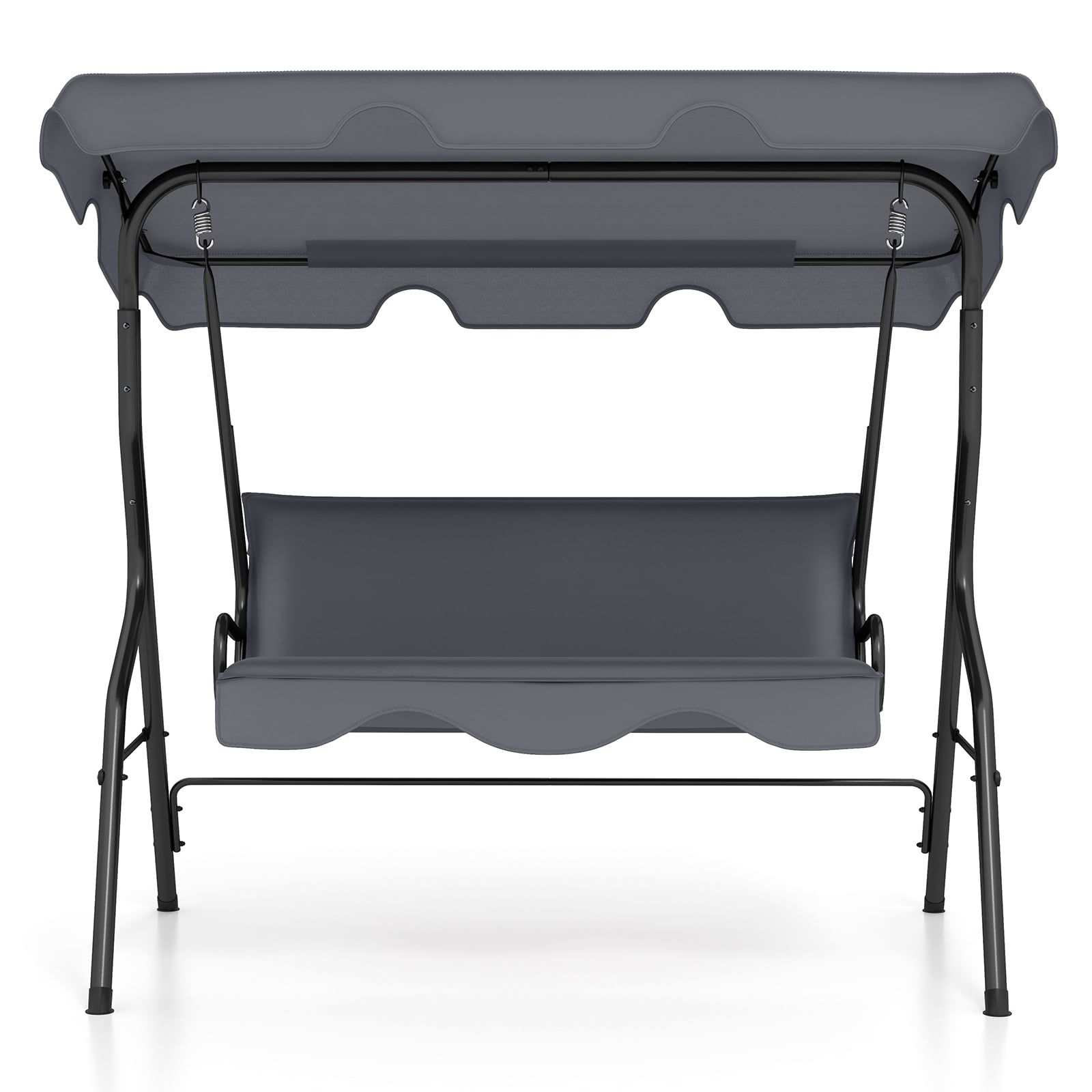 Costway Patio 3 Seats Canopy Swing Glider Hammock Cushioned