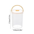 thumbnail image 3 of Airtight Food Storage Container with Handle, Clear Plastic Pantry Storage Jar for Snacks, Leakproof, 1450 mL Round with Silicone Seal, 3 of 6