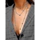 thumbnail image 4 of Collar Yashi con borlas en capas y colgante de estrella modelo 21629, 4 of 5
