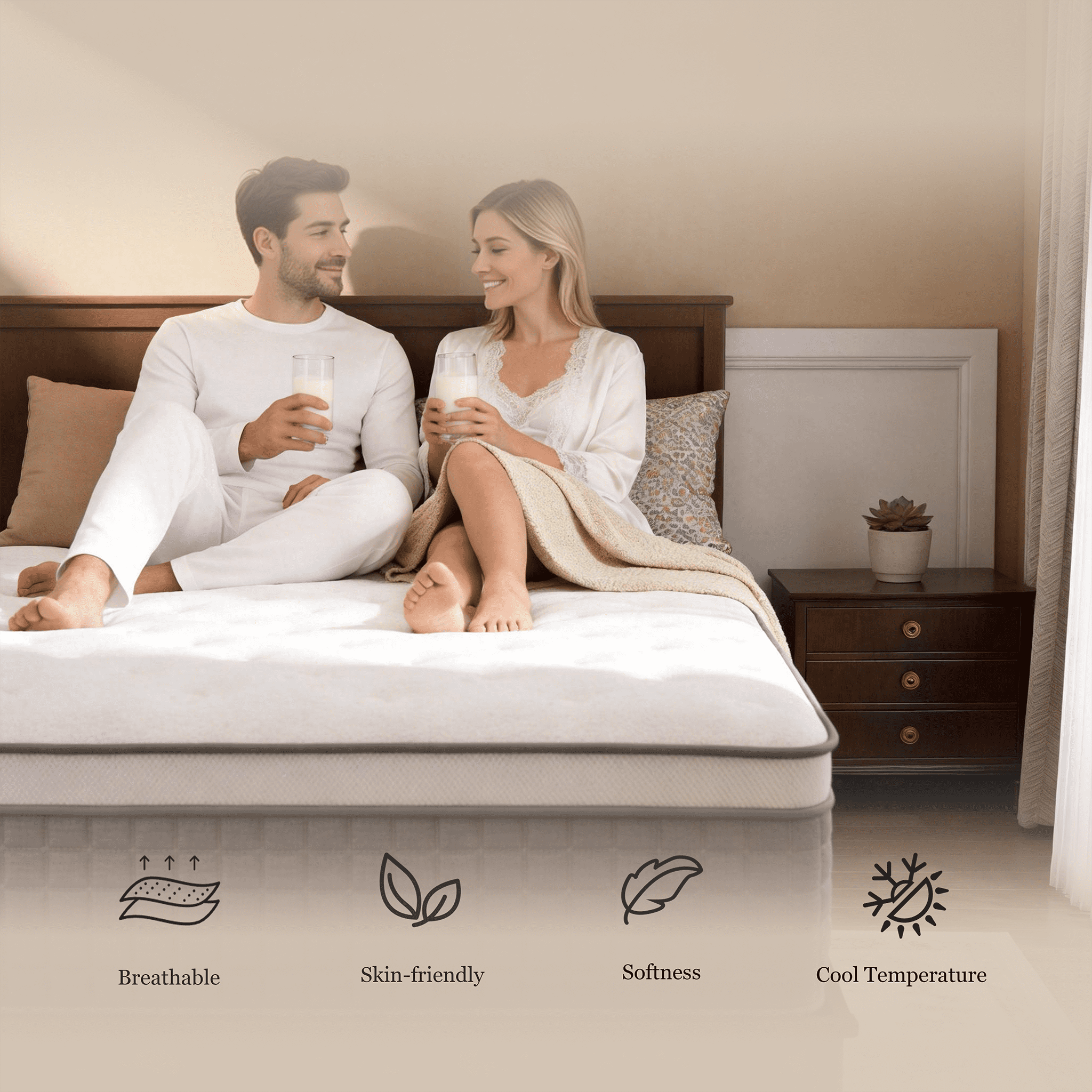 NightyNight 12" Twin Size Firm Hybrid Mattress in a Box with Cooling Gel Memory Foam, Motion Isolation & Temperature Regulation
