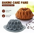 thumbnail image 5 of Large Nest Bundt Cake Mold, Hollow Tube Silicone Baking Pan with Groove, Non-Stick Cake Pan for Pound Cake, Coffee Cake, Desserts, 11.73in, Black, 5 of 12