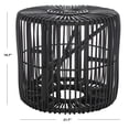 thumbnail image 7 of Safavieh Jabez Contemporary Rattan Rround End Table, Black, 7 of 7