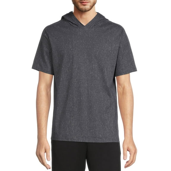 Athletic Works Men's and Big Men's Active Short Sleeve Hoodie, up to Size 5XL