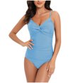 thumbnail image 1 of Traje de baño de una pieza para mujer, cómodo, liso, con almohadilla en el pecho, sin aros, Bikini con escote en V profundo OAVQHLG3B Store  lin121212, 1 of 4