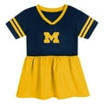 thumbnail image 2 of Girls Preschool Outerstuff Navy/Maize Michigan Wolverines Stadium Lights Fashion Jersey Dress, 2 of 3