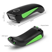 NETUM Bluetooth Mini 1D Barcode Scanner, 3-in-1 Portable Wireless CCD Bar Code Reader for Tablet iPhone Android Windows Mac Pos - C740（Green）
