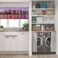 thumbnail image 3 of LALILO Kitchen Curtain Valance New York City Manhattan Rod Pocket Window Curtain 52"x 18" Set of 2, 3 of 7