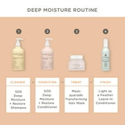 Hairitage S.O.S. Deep Moisture & Restore Deep Conditioner with Safflower Oil for Dry, Thick Hair | for Coily, Curly, Wavy Hair Types | for all genders, 13 fl. oz. pump dispenser
