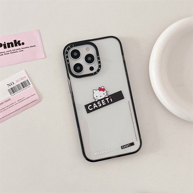 Funda De Teléfono Con Marco Acrílico Kitty CASETiFY Para IPhone 11 12 13 14 Pro Max A Prueba De Golpes 13 12