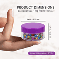 thumbnail image 3 of Beauticom 10g/10ml (0.36 oz) Clear Plastic Jars with Lids for Creams, Lotions, Make Up, Powders, and More… (Quantity: 40 Pieces, Color: Purple Lids), 3 of 7
