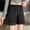 Black, variant on Gufahion Women Pajama Shorts Bermuda Shorts High Waisted Casual Knee-Length Sleep Shorts Lace Pajama Bottoms