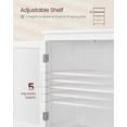 thumbnail image 6 of VASAGLE Floor Storage Cabinet, Freestanding Storage Unit with 4 Doors, Adjustable Shelves, 11.8 x 23.6 x 43.3 Inches, for Entryway, Bathroom, White UBBC552P31, 6 of 10