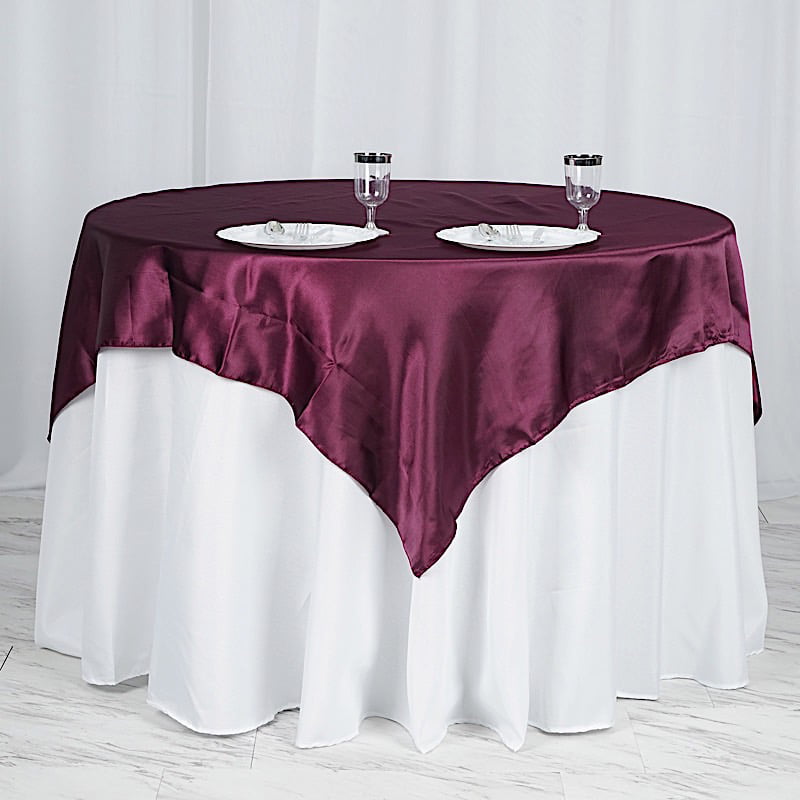 50x Satin Polyester Table Linen Napkins Handkerchief Wedding Dinner Cloth 12" 