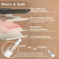 thumbnail image 7 of Cozy Electric Heated Throw Blanket Featuring Waffle Texture, Soft Flannel and Sherpa Materials, ETL Certified Safety, Machine Washable, Adjustable 5 Heat Settings with 4-Hour Auto Shutoff, 7 of 7