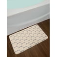 thumbnail image 2 of Adventure Bath Mat, Geometric Style Outline Drawings of Motorcycles in Squares, Plush Bathroom Decor Mat with Non Slip Backing, 29.5" X 17.5", Champagne Dark Blue Grey, by Ambesonne, 2 of 2