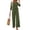 Army Green, variant on Stralyhd Lounge Sets for Women Summer 2 Piece Outfits 3/4 Length Sleeve Crew Neck Top Matching Wide Leg Pants Cozy Loungewear Loose Fashion Clothing Vacation Wear Army Green L