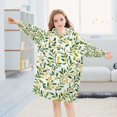 thumbnail image 5 of FORMRS Wearable Blanket Hoodie with Sleeves for Kids Cozy Flannel Sweatshirt, Olive Leaf, 5 of 7