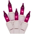 thumbnail image 1 of Vickerman 100 Purple Mini Light on White Wire 33' Long Christmas Light Strand, 1 of 1
