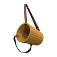 thumbnail image 1 of Cesta de frutas tejida a mano con correas para los hombros, mochila rústica de polipropileno para picnic, exteriores, playa y granja., 1 of 8