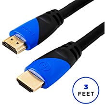 Relm Mobile - RELM High-Speed HDMI Cable - 3 Feet Ultra High Definition HDMI Cord is 3D, 4K, 2K Ready - Ethernet Enabled for 18 GBP - Supports Master Audio Return