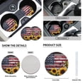 thumbnail image 6 of Uorisanigo American Flag Sunflower 10 Pieces Auto Accessories Set with Comfortable Car Seat Covers and Steering Wheel Cover Car Seat Belt Cover Auto Water Cup Pad Suitable for Cars SUVs, 6 of 7