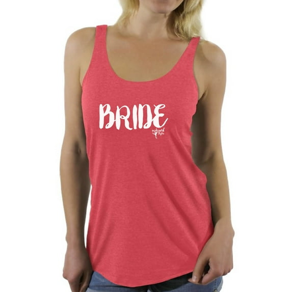 Awkward Styles Women's Bride Racerback Tank Top Bride Sleeveless Shirt Bride Squad Outfit Bachelorette Party Racerback Top Wedding Day Gifts for Her Bridal Party Tank Top