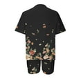 thumbnail image 5 of Cyber of Monday Clearance LYXSSBYX Womens 2 Piece Outfits for Summer Women Fashion Round Neck Blouse Short Sleeve Tops Shorts Casual Suit Sets, 5 of 5