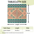 thumbnail image 2 of Vibrant Boho Print Square Table Cover 34x34 Inch Elastic Tablecloth with Fitted Hem for Card Tables Durable Fabric, 2 of 6