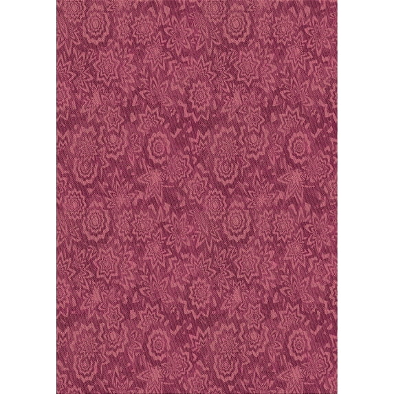 Ahgly Company Indoor Rectangle Patterned Crimson Red Area Rugs, 7' x 9'