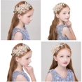 thumbnail image 3 of Liangnv Corona de flores para niñas, diadema hecha a mano, halo ajustable, corona floral, flor para el pelo, vid, accesorio de cumpleaños de princesa, 3 of 5