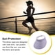 thumbnail image 5 of Minnieouse Sombreros para el sol Protección Clip-On Gorras Visera de lino Ajustable Grandes aleros Parte vacía Color sólido Regalo deportivo Sombreros morado claro Minnieouse AP010232-09, 5 of 6