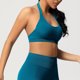 thumbnail image 5 of Sujetadores Deportivos para Mujeres Soporte Alto Busto Grande de Color Sólido Sujetador de Punto sin Costuras de Yoga, Cuello Colgante Diseño de Espalda para el Gimnasio, 5 of 9