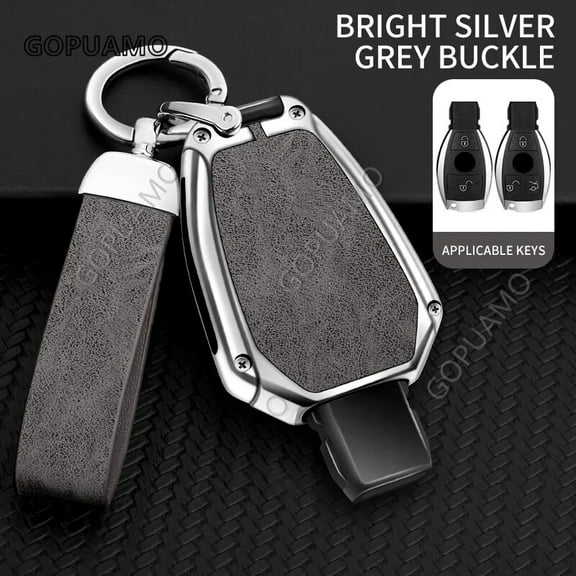For Mercedes Benz B 2/3 buttons W176 GLC CLA AMG W177 W212 W213 A B C E Class Zinc alloy leather Style Car Key Case Cover Shell