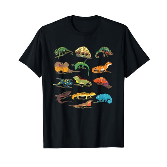 Kids Lizard Collage Bearded Dragon T-Shirt