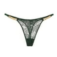 thumbnail image 2 of Aayomet String Underwear for Women Metal Diamond Briefs (Green, M), 2 of 5