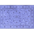 thumbnail image 1 of Ahgly Company Machine Washable Indoor Rectangle Persian Blue Traditional Area Rugs, 7' x 9', 1 of 4
