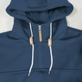 thumbnail image 5 of Long Sleeve Hoodies for Men with Zipper Pockets Fleece Lined Sweatshirts Mens Casual Solid Color Pullover Thermal Warm Athletic Workout Hoodie Tops, 5 of 5