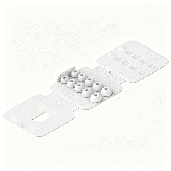GJX Replacement Ear Tips for Pro 3 Generation 5 Pairs|Foam-Infused Hybrid Silicone Eartips for Pro 3 Ear Tips Accessories with Storage Box (Xxs/Xs/S/M/L)