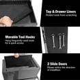 thumbnail image 5 of 6-Drawer Tool Chest, 3-in-1 Rolling Tool Box with Detachable Top Toolbox & Key Lock,Tool Cabinet with Protective Liner & Universal Lockable Wheels,Metal Storage Cart for Garage,Workshop (Black), 5 of 18