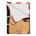 thumbnail image 2 of Sushi Soft Flannel Fleece Throw Blanket, Pop Art Style Dotted Portrait of an Girl Holding a Sushi Roll with Chopsticks, Cozy Plush for Indoor and Outdoor Use, 50" x 70", Multicolor, by Ambesonne, 2 of 5