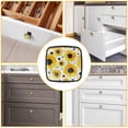 thumbnail image 4 of 4 Pcs Cabinet Handle Drawer Pulls Sunflower Knobs with Screws Square Furniture Office Cabinet Knob Decoration, 4 of 5