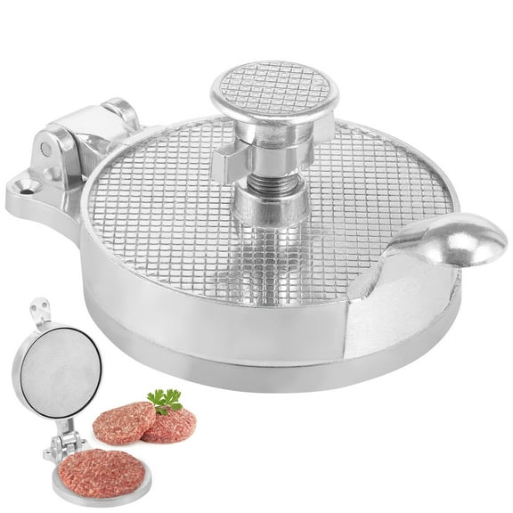 Adjustable Burger Press Aluminum Alloy Manual Hamburger Press Patty Maker Nonstick Burger Meat Maker for Home Kitchen