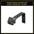 thumbnail image 6 of Lunar Complete Blackout Room Darkening Steel Wrap Rod, 86-120" Adjustable Length, 5/8" Dia., Brown, 6 of 9