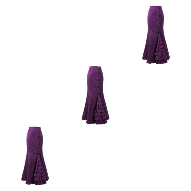 Minnieouse Elegante de sirena con para mujer La mujer en la morada larga negra larga blanca Púrpura s 1 Type1 NO1